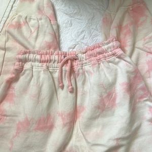 Pink Tie-dye Sweat & Hoodie Set